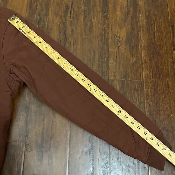 WELLEN Quilted Jacket Brown Full Zip Insulated Cozy Winter Outdoor Nylon - Picture 11 of 11